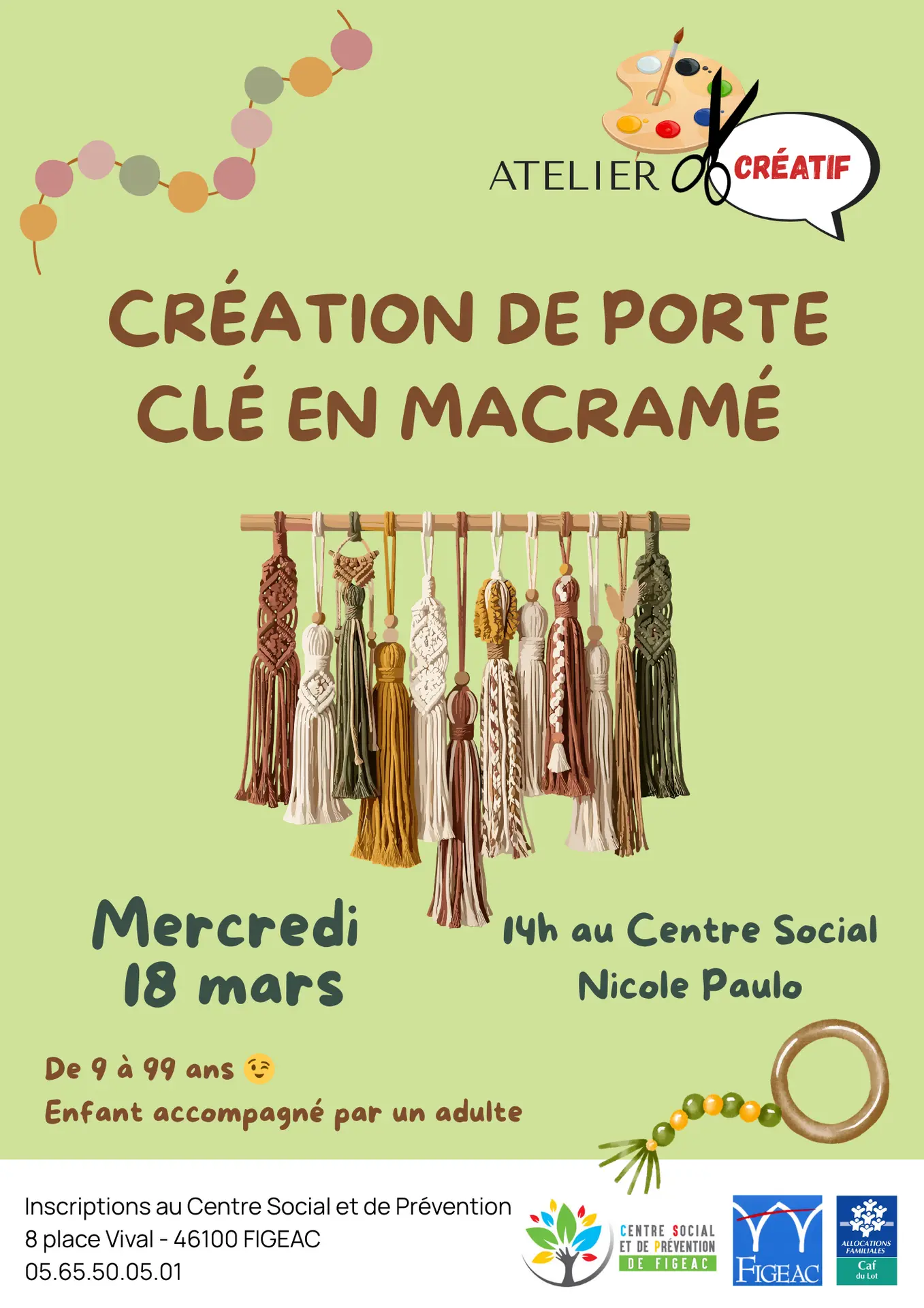 Atelier porte-clé macramé - 1