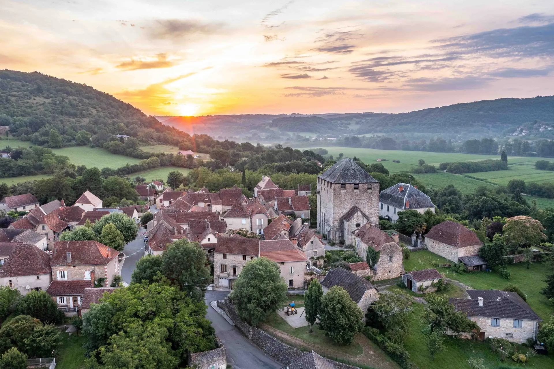 Vue drone de Saint-Pierre-Toirac