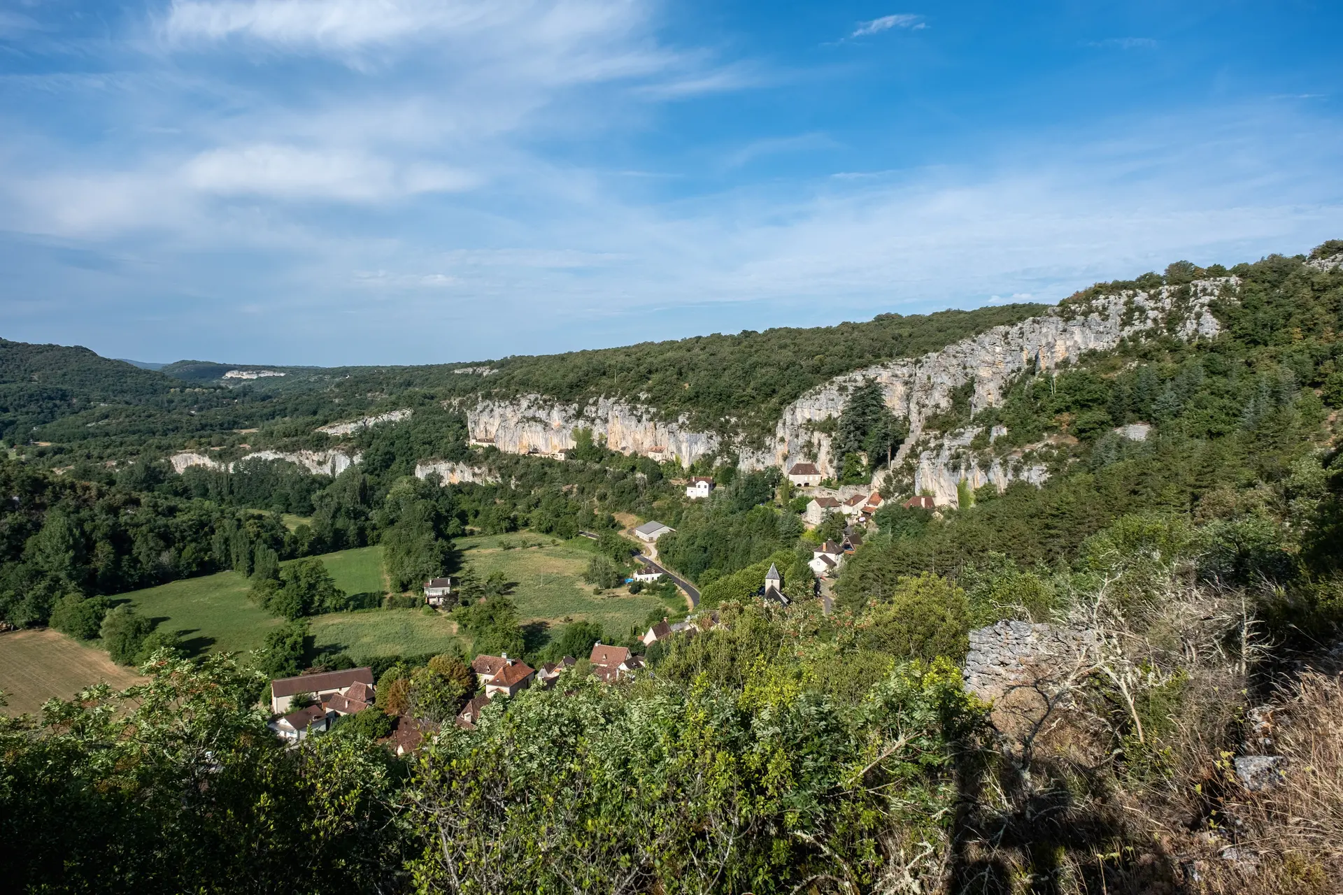 Vue sur la vallée du Célé à St Sulpice