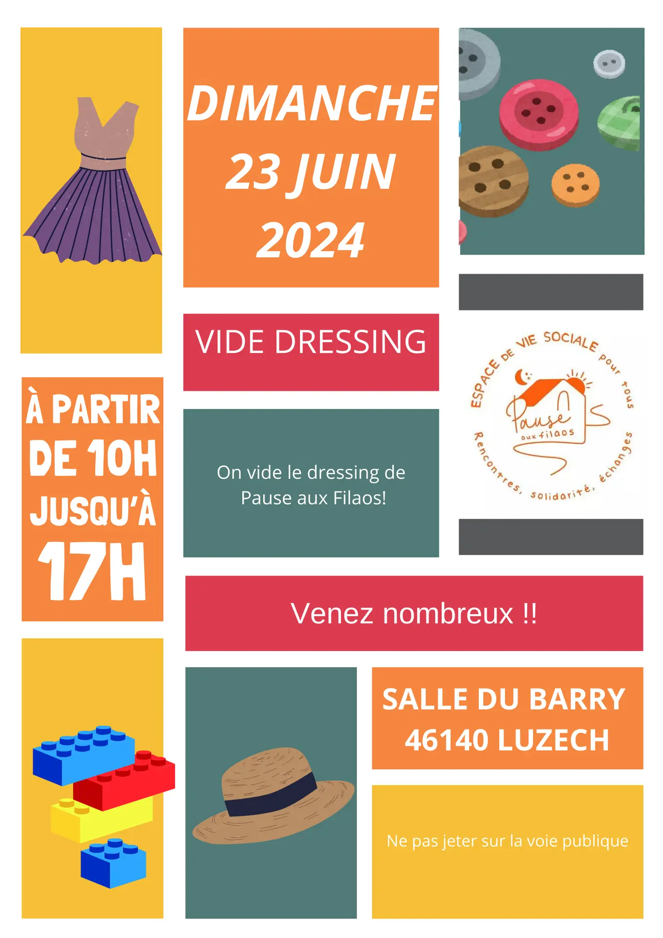 Affiche événement soirée barbecue illustration moderne coloré - 1