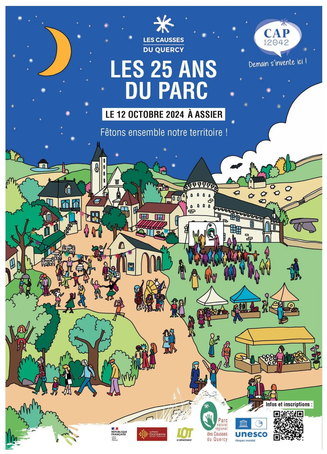 Affiche du Parc naturel régional des Causses du Quercy