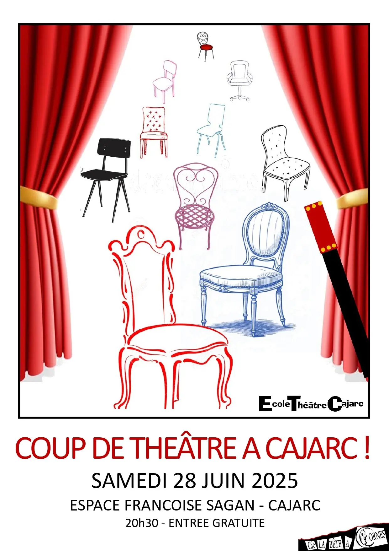 Affiche théâtre Cajarc