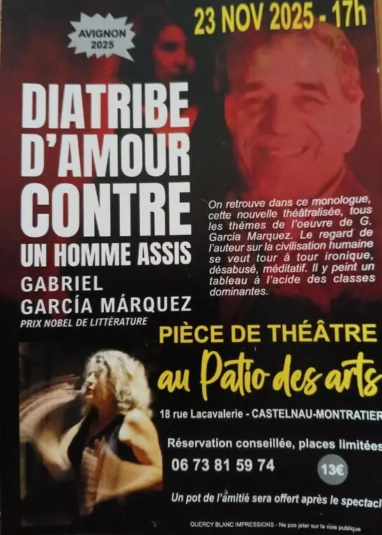 AFFICHE Diatribe d'amour contre un homme assis