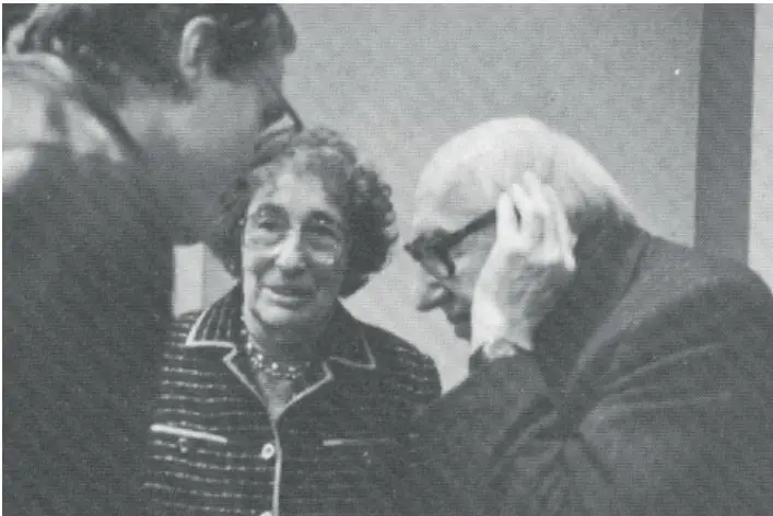 Hans-Joachim Neyer, Gisèle Freund, Norbert Elias en 1985 au Collège de France