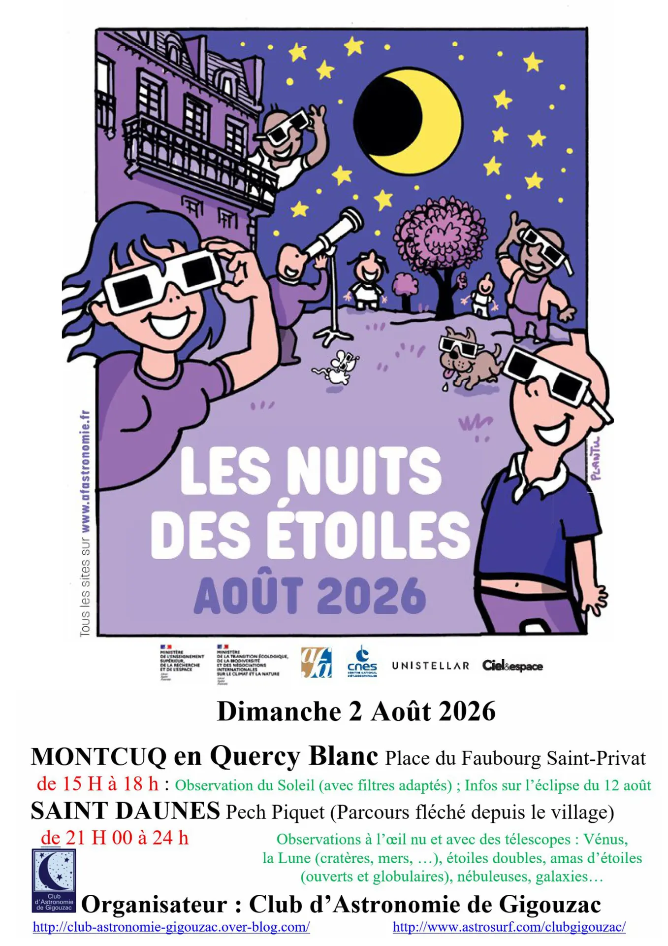 Affiche A4 Nuit étoiles 2 8 26
