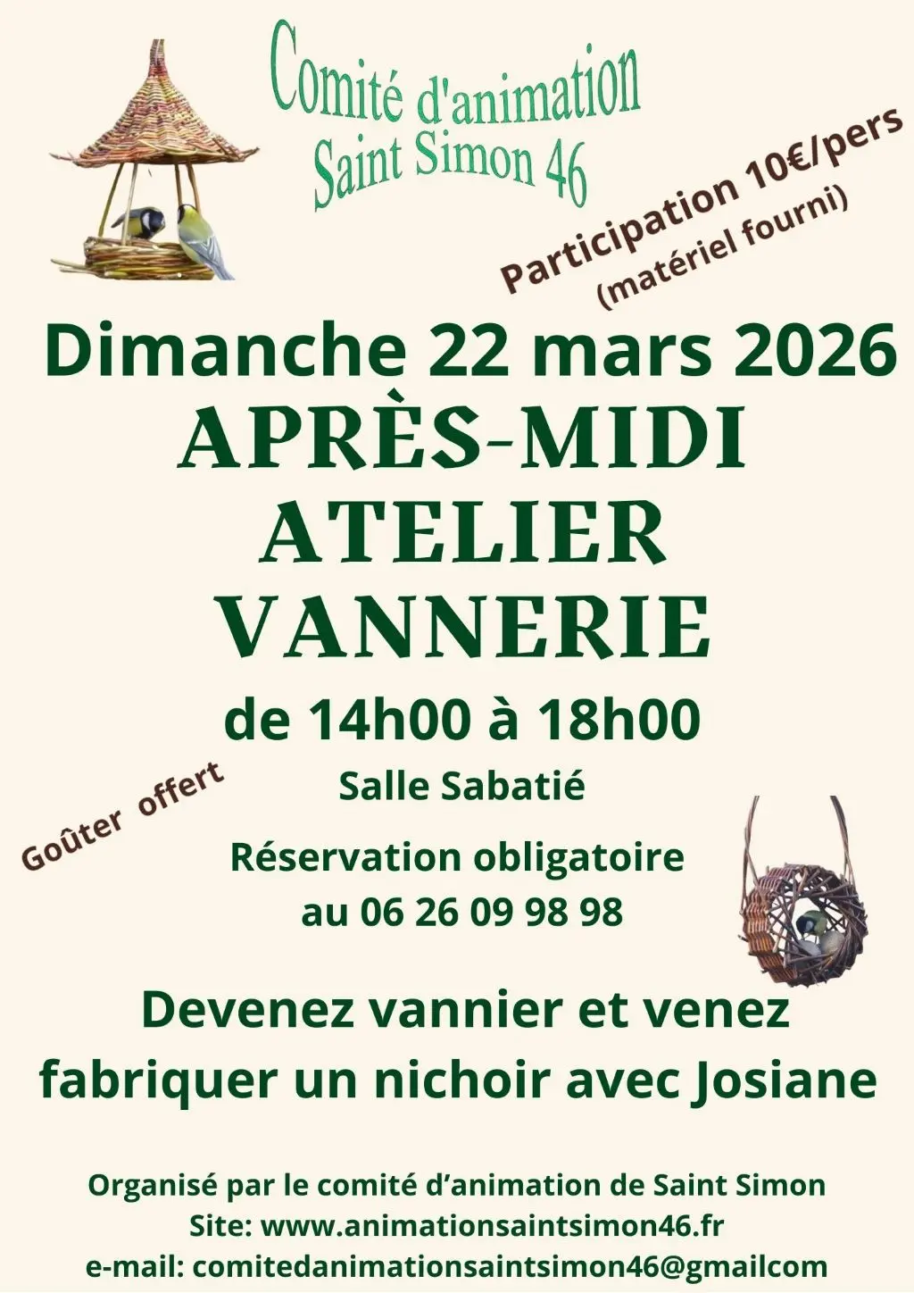 Affiche Atelier Vannerie