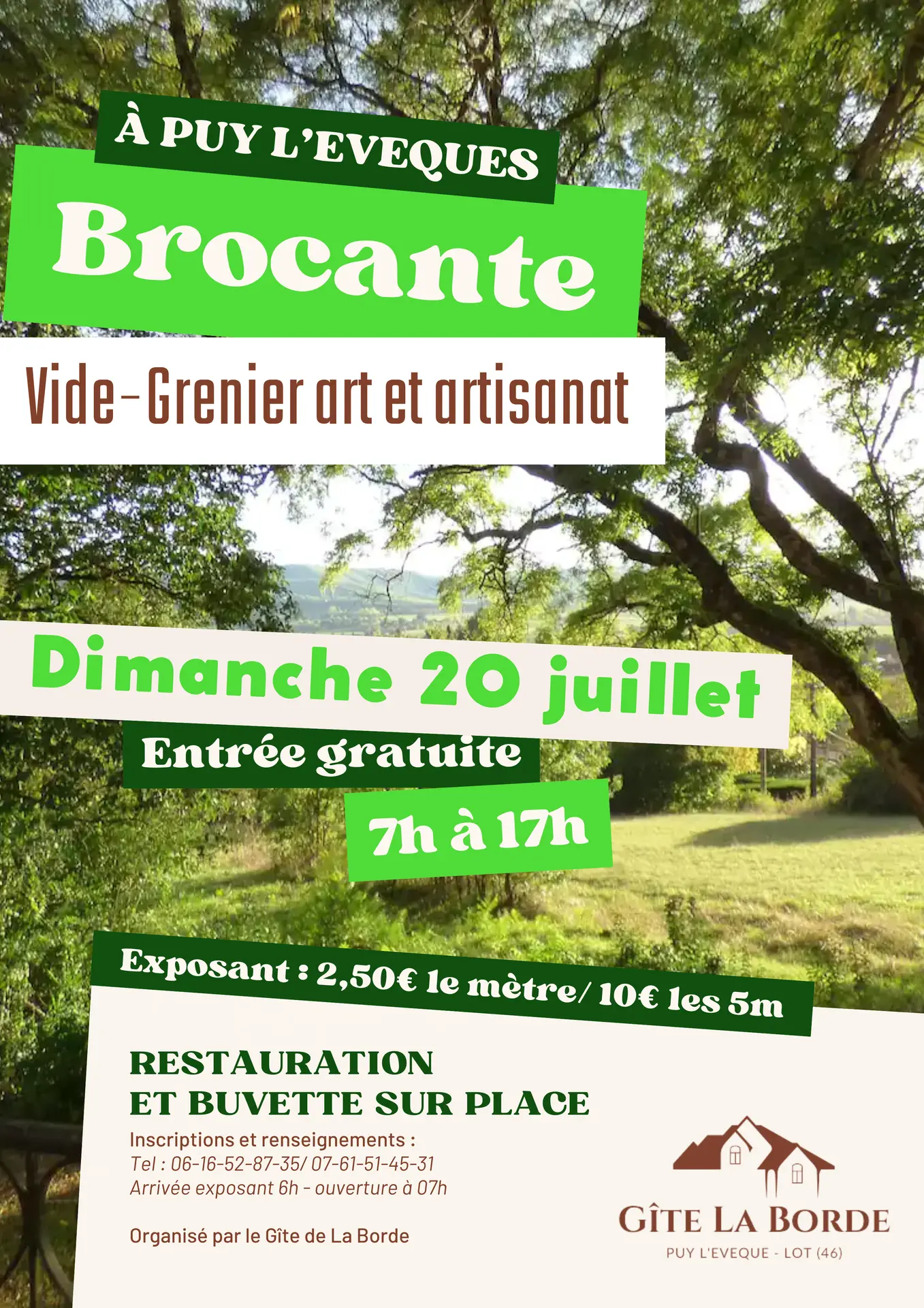 Affiche Poster Évènement Vide Grenier Brocante Moderne Coloré - 1