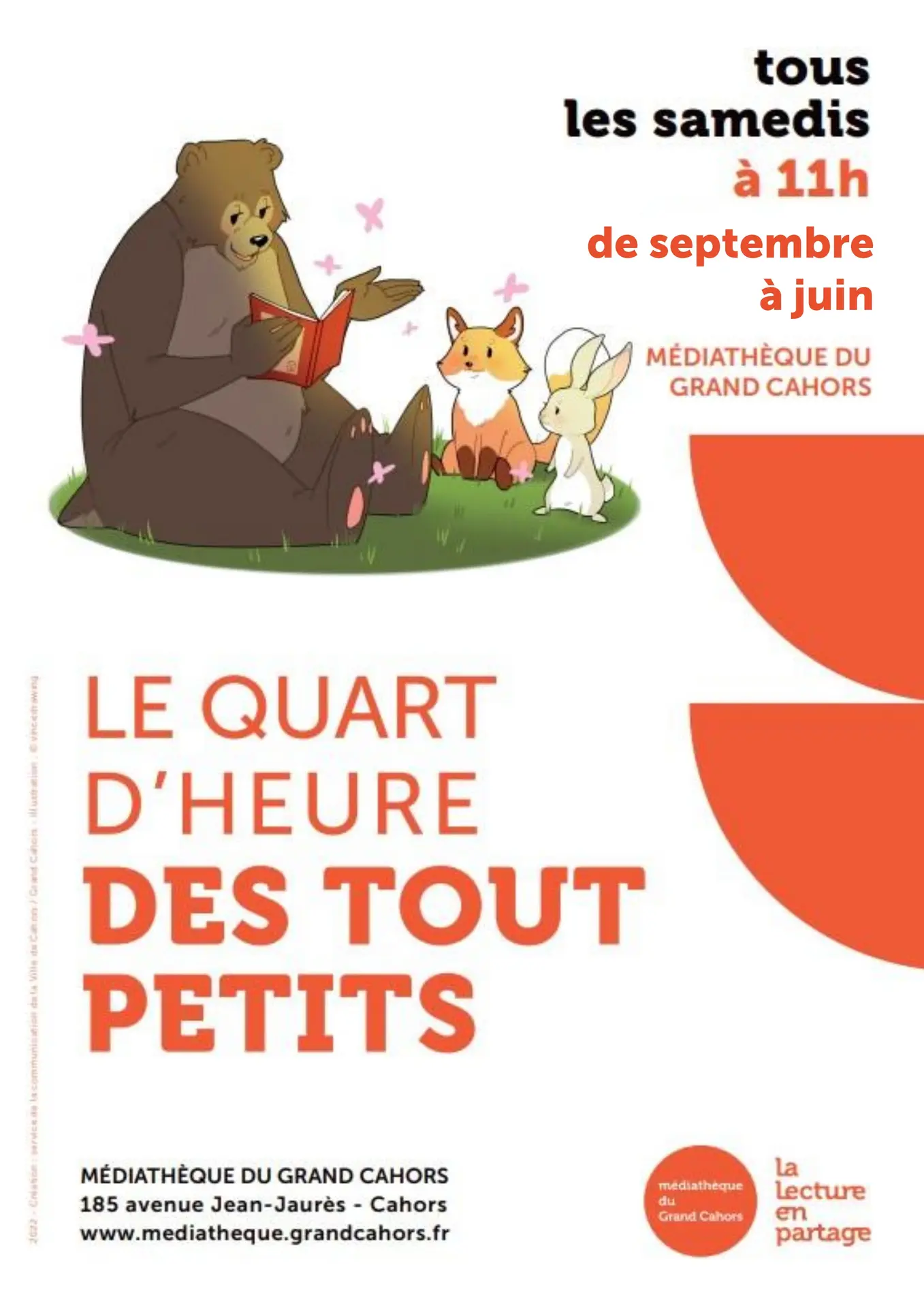 Affiche Quart d'heure rentrée sept 2025 à juin 2026
