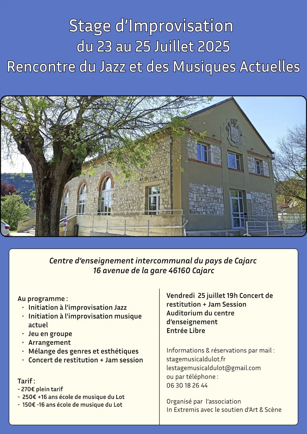 Affiche Stage juillet 2025