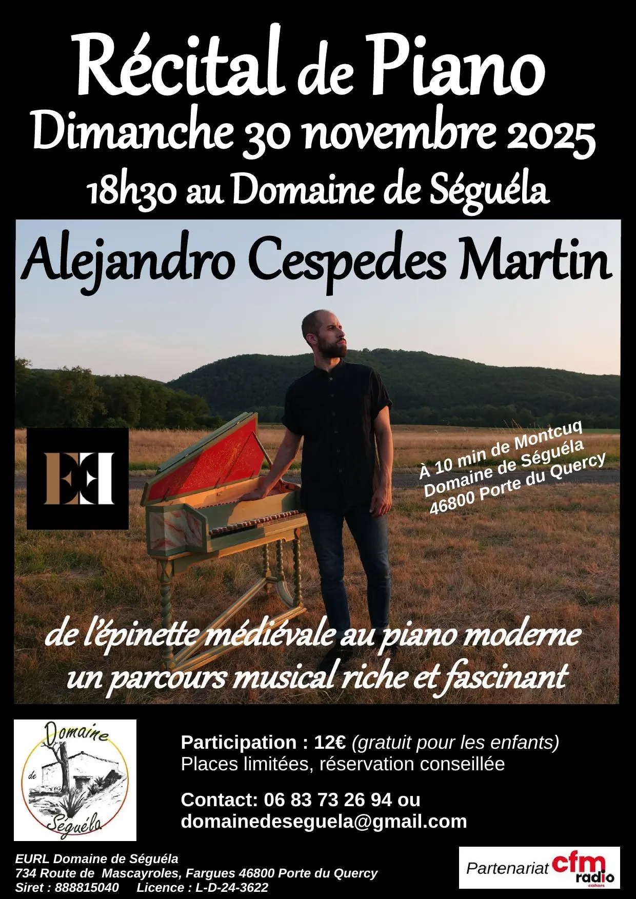 Affiche concert Alejandro Cespedes Martin