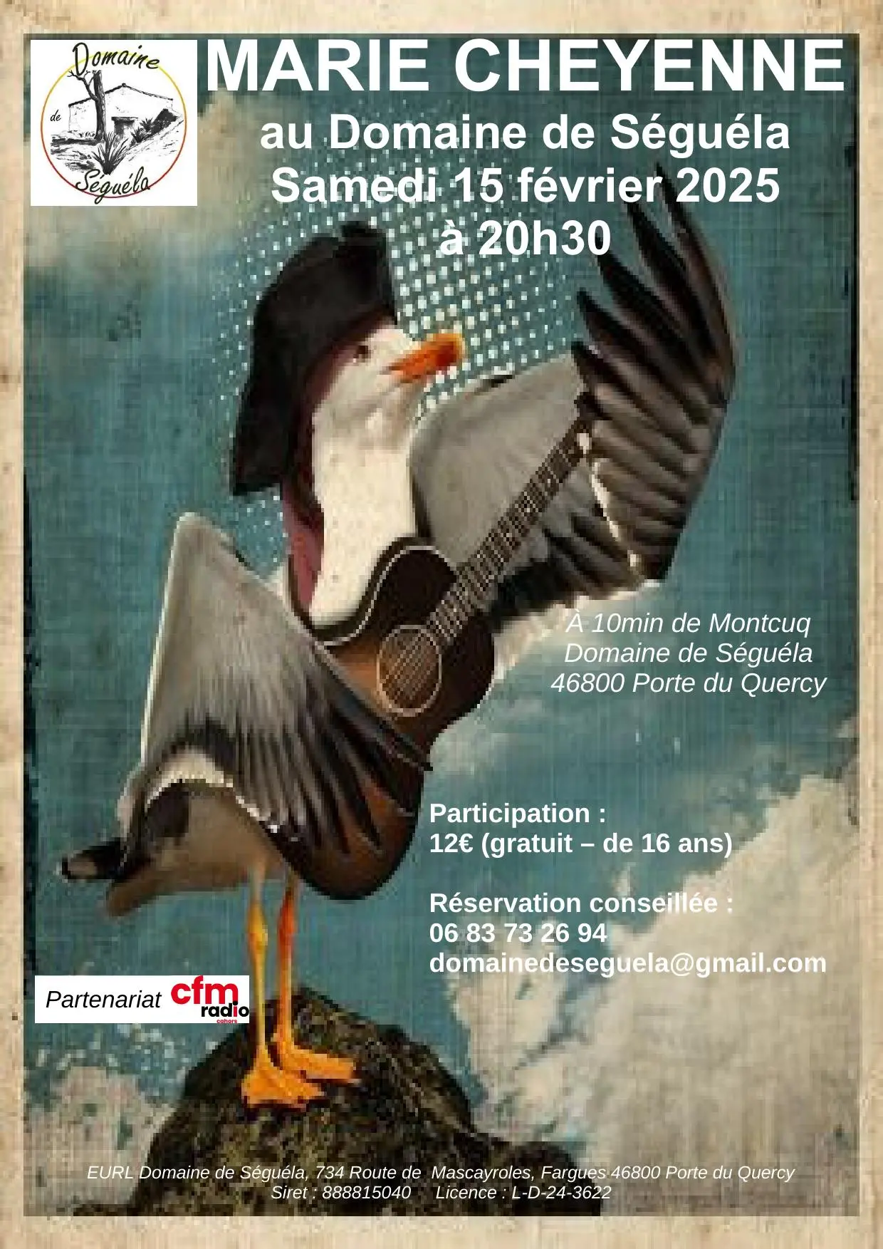 Affiche concert Marie Cheyenne