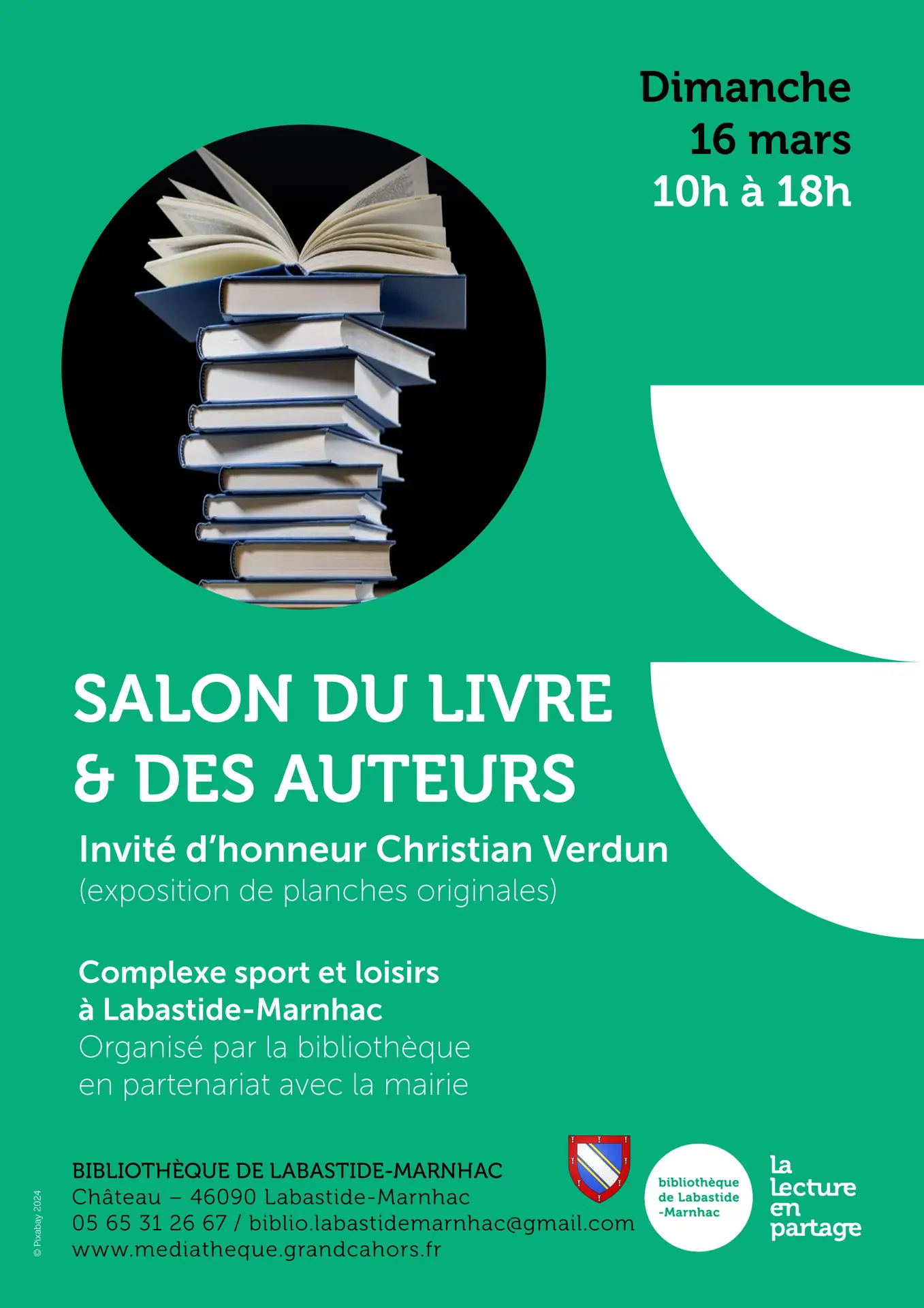 Affiche salon Labastide Marnhac 16mars2025 invité