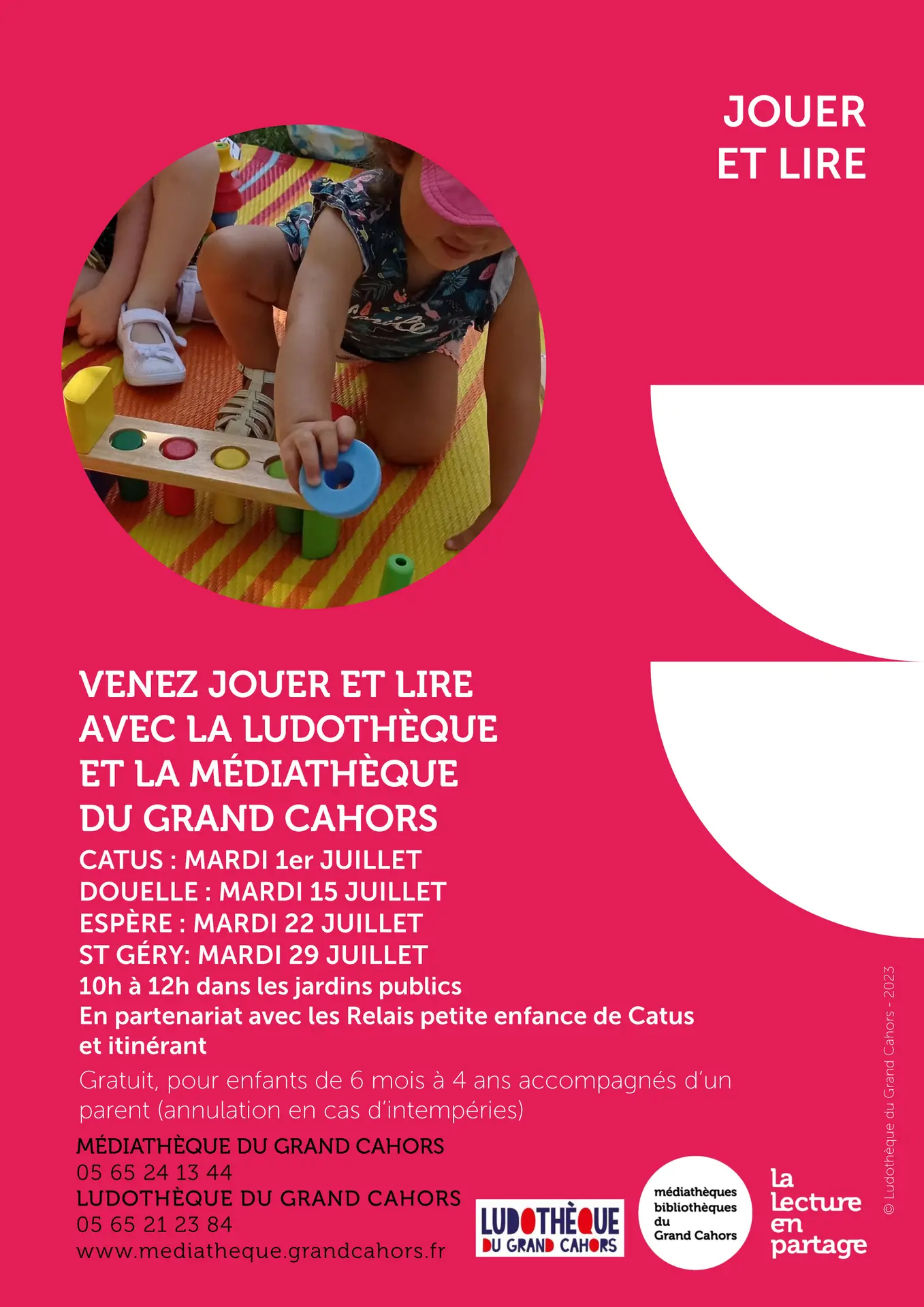 Affiche venez jouer et lire juillet 25