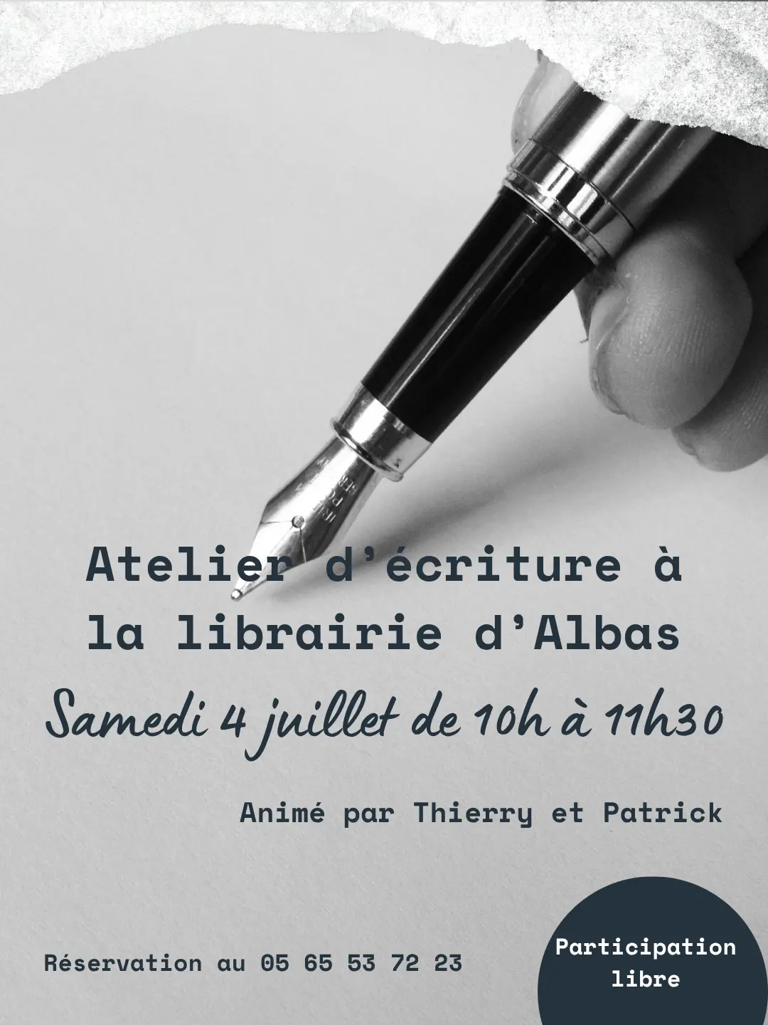 Atelier d’écriture à la librairie - 1