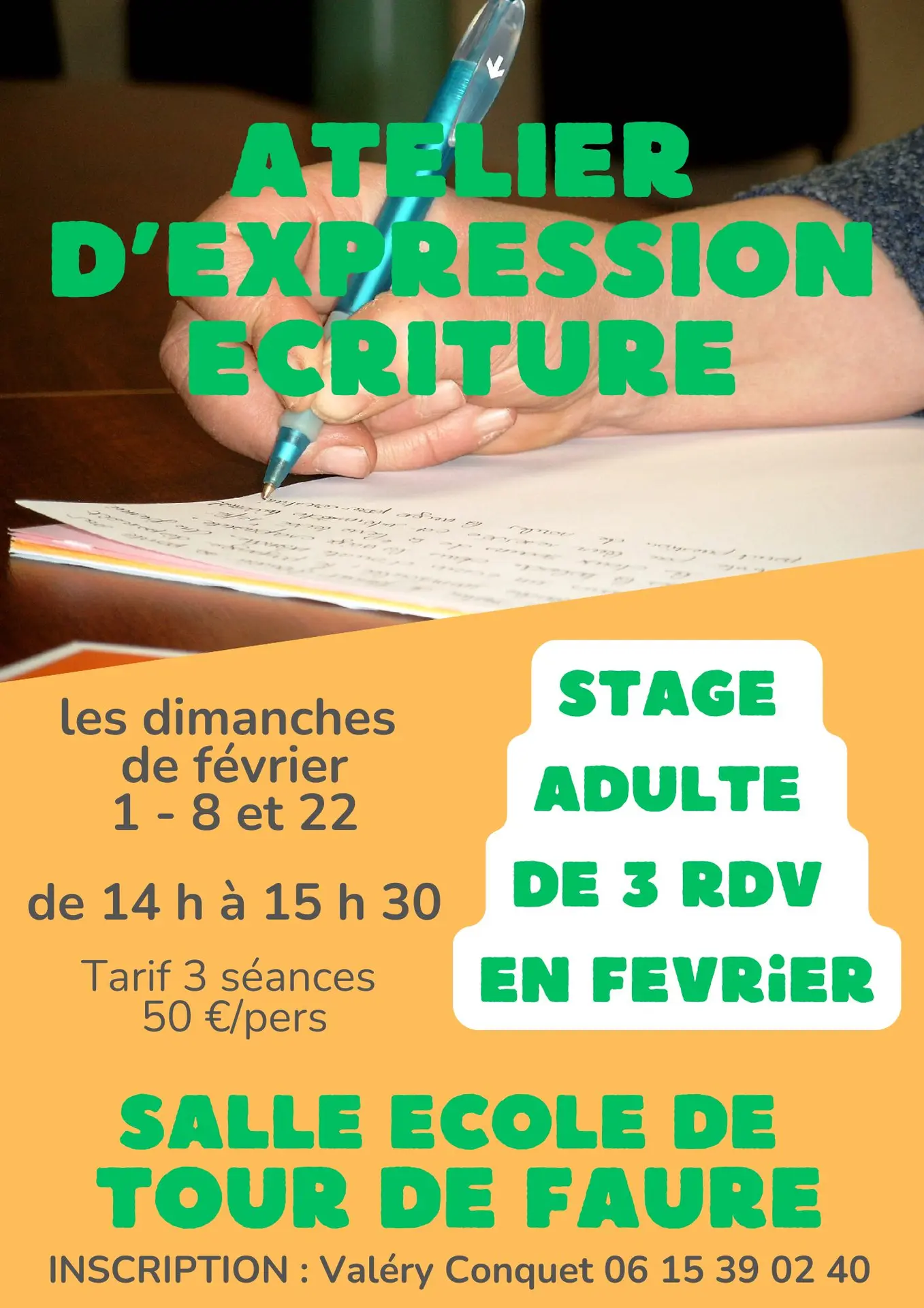 Atelier écriture adulte affiche - 1