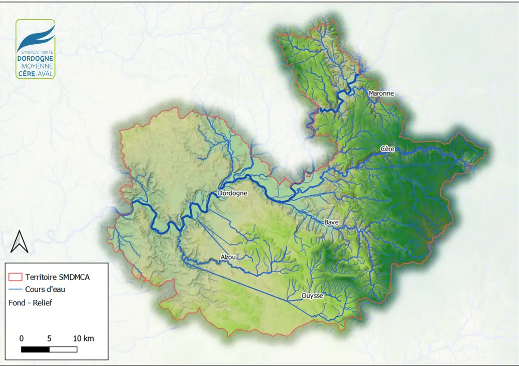La Dordogne et ses affluents