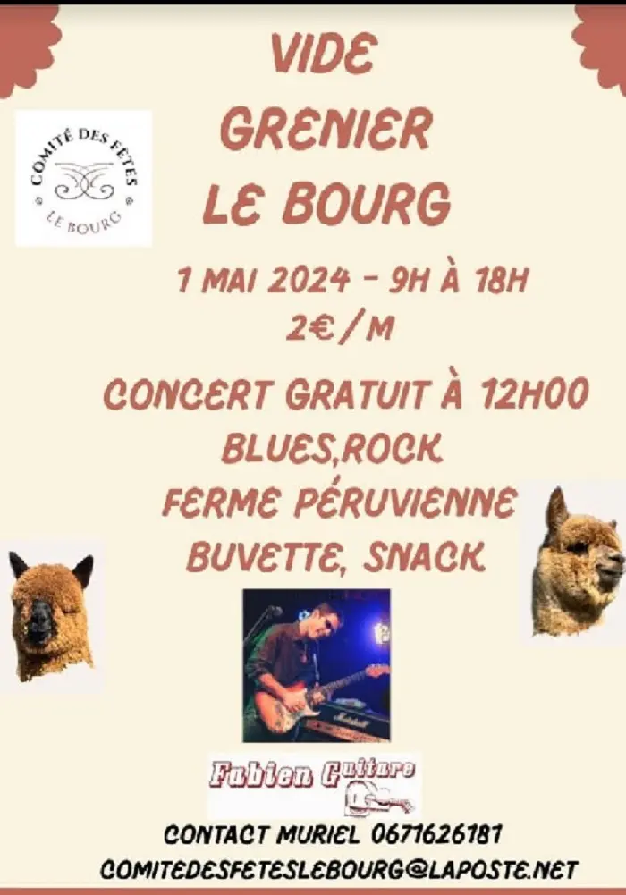 affiche vide-greniers le bourg