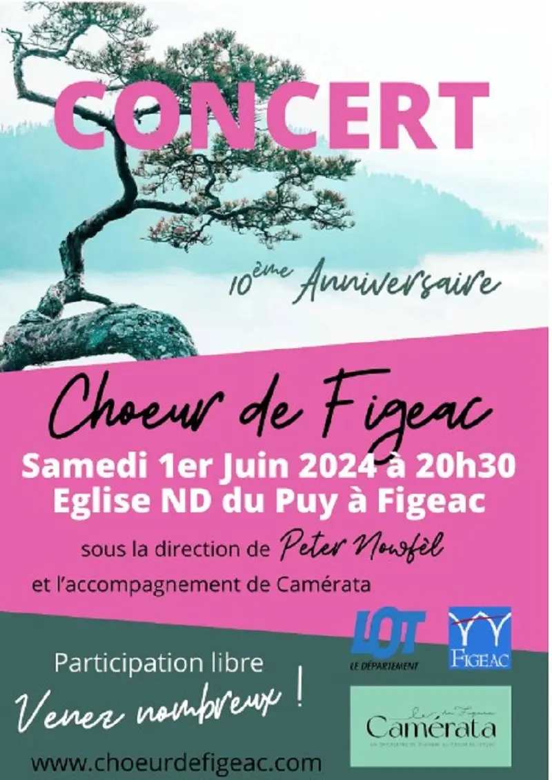 Concert du 10ème anniversaire de l'ensemble Chœur de Figeac
