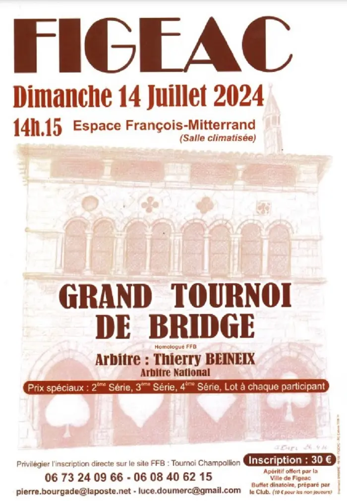 Grand tournoi de bridge à Figeac : Tournoi Champollion