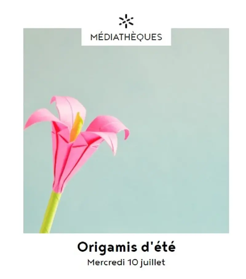 Atelier  Origamis d'été à la Médiathèque de Capdenac-Gare