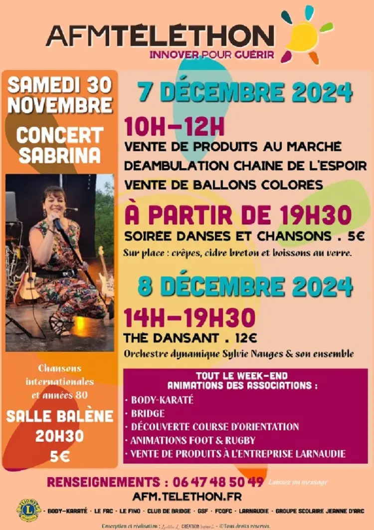 téléthon programmme 2024