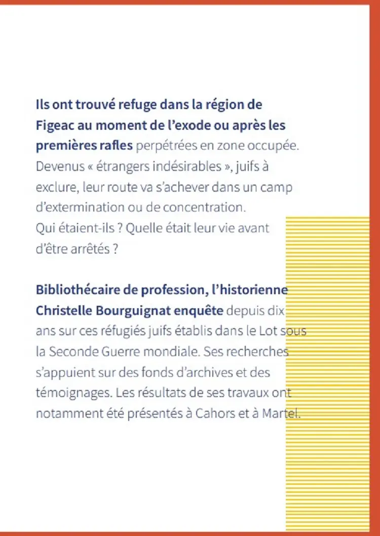 Conférence - Ils s’appelaient Jacob, Maria, Samuel…