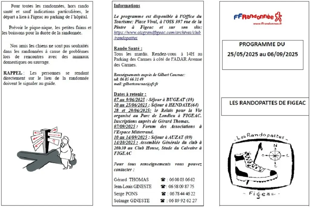 programme 1 randopattes