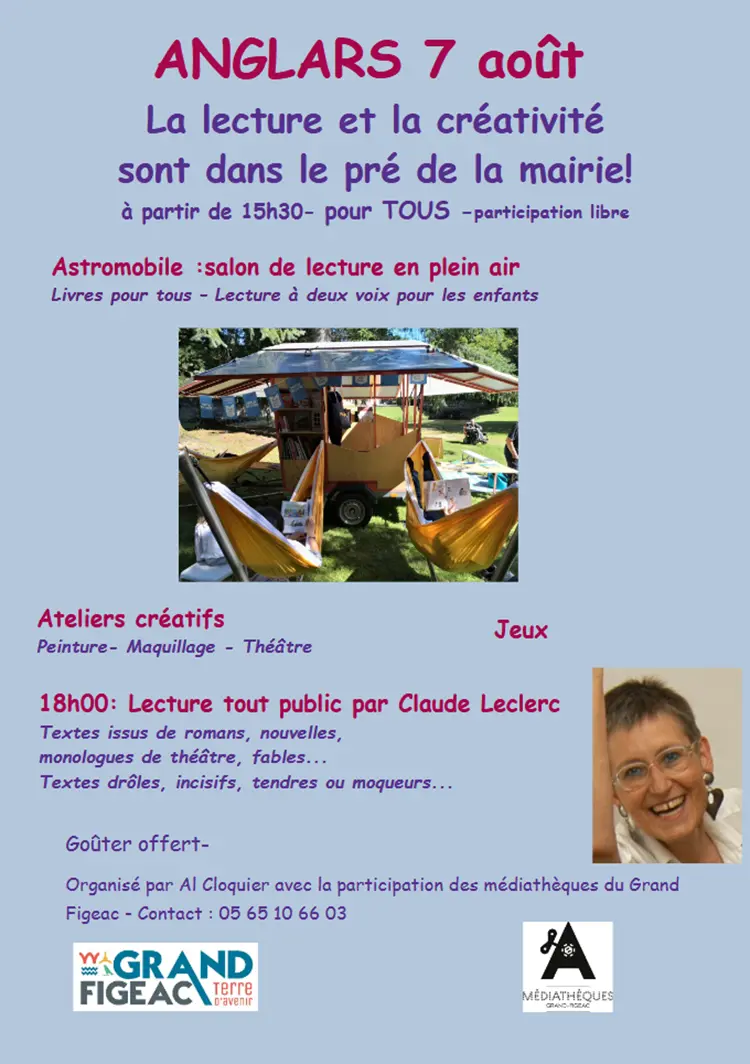 La Lecture et la Créativité Sont Dans le Pré à Anglars