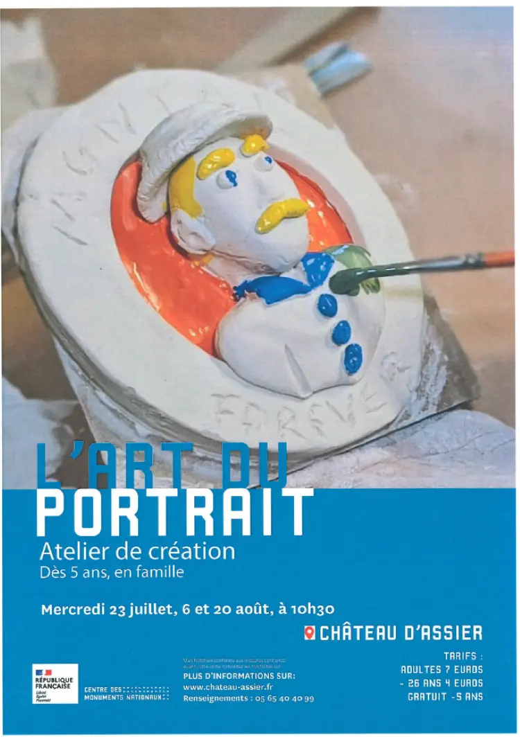 Atelier l'art du portrait au Château d'Assier