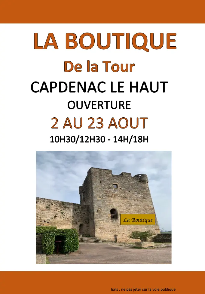 La boutique éphémère de la Tour à Capdenac-Le-Haut