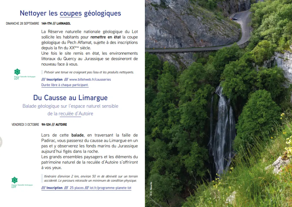 Nettoyer les coupes géologiques à Larnagol