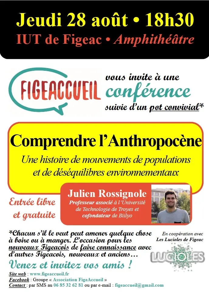 Conférence à L'IUT de Figeac :  Comprendre l’Anthropocène