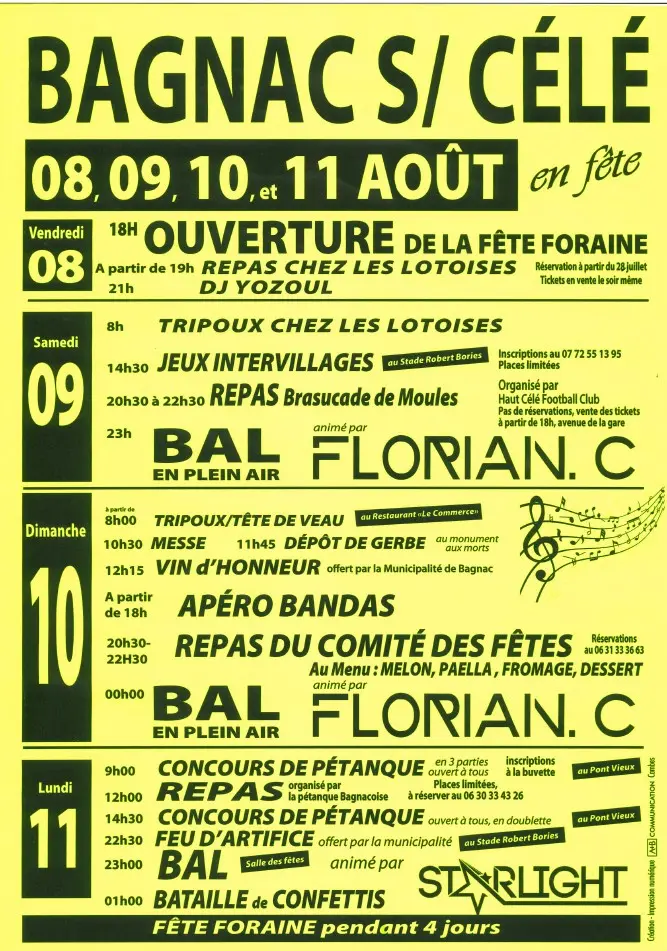 fête votive bagnac 2025