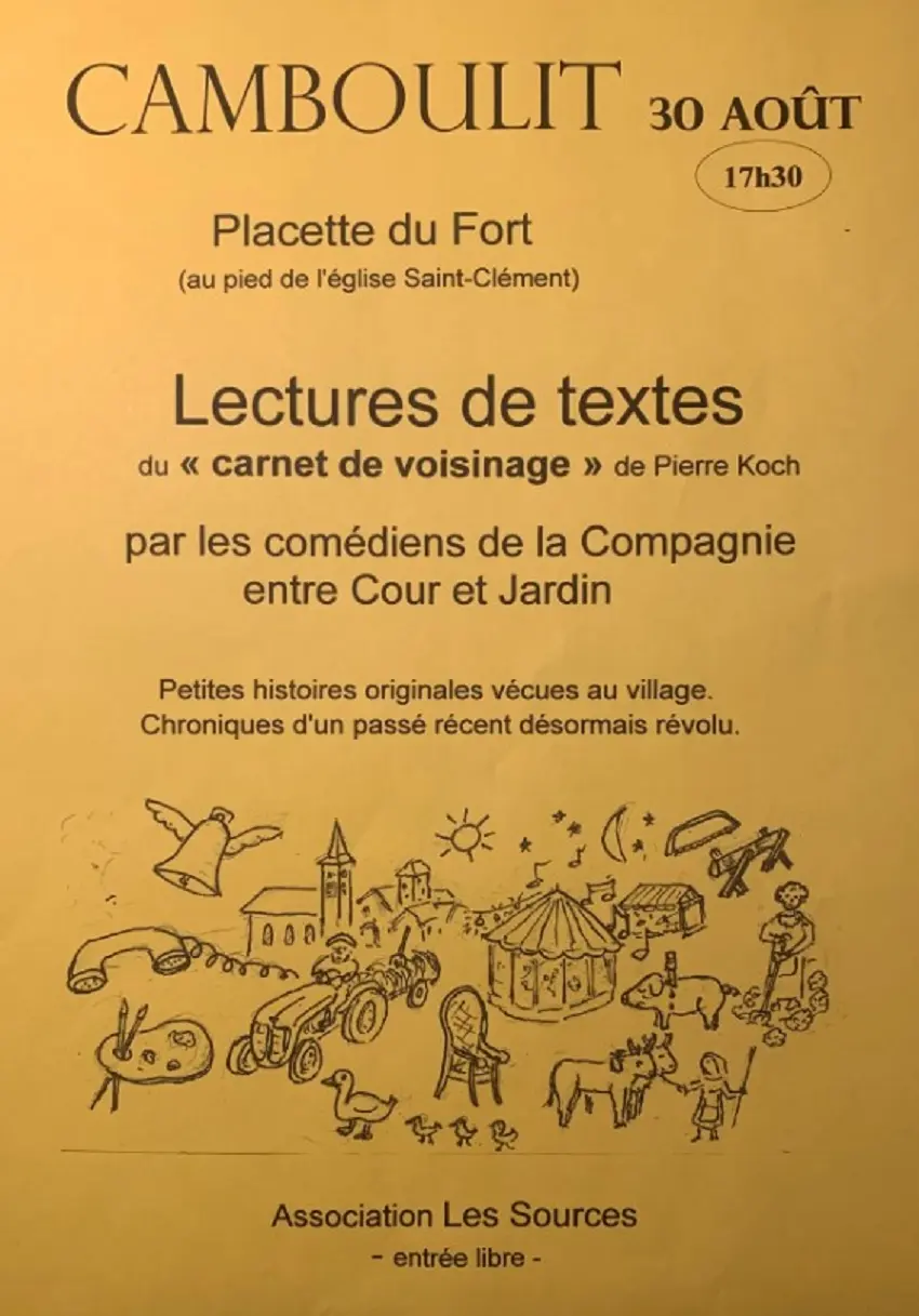 Lectures de textes à Camboulit