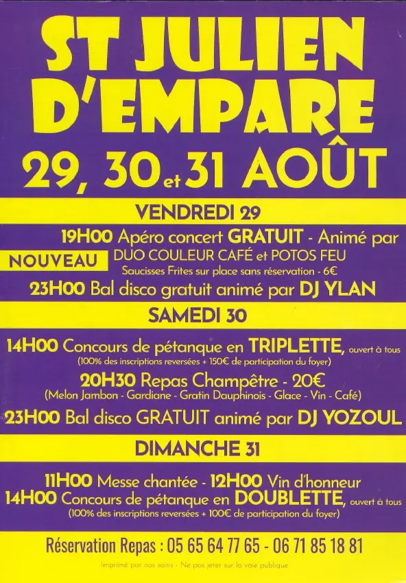 Fête votive de St Julien d'Empare