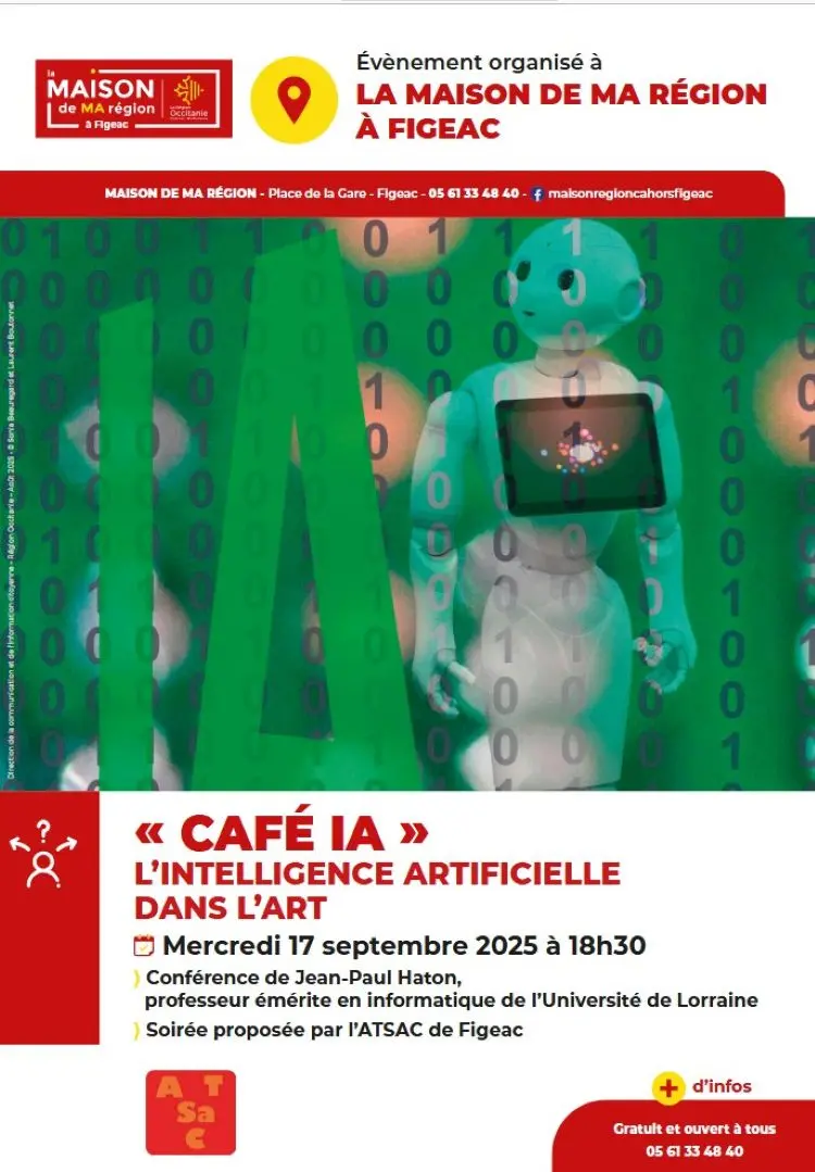 Café IA à Figeac, conférence : l’intelligence artificielle dans l’art