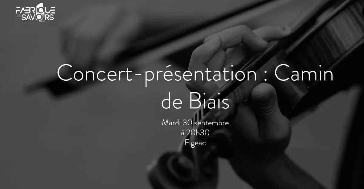 Concert-présentation de Xavier-Vidal à Figeac, Camins de biais