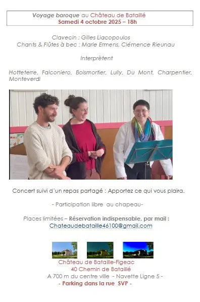 Les soupers de Bataillé à Figeac : concert voyage baroque