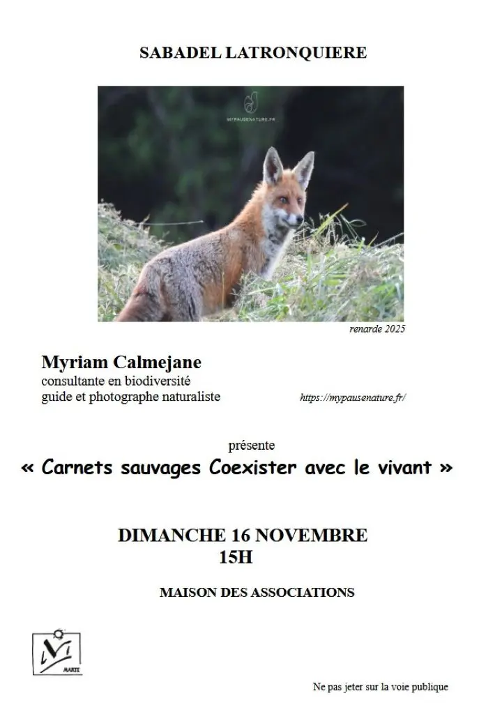 Conférence à Sabadel Latronquière : Et si nous apprenions à cohabiter...