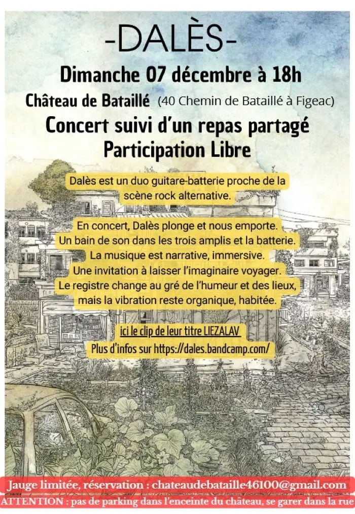 concert duo guitare-batterie Dalès