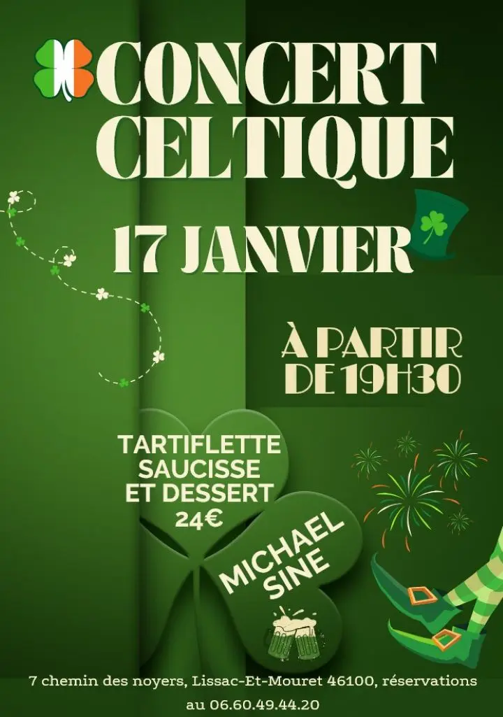 Concert celtique à L’Oasienne de Lissac-et-Mouret