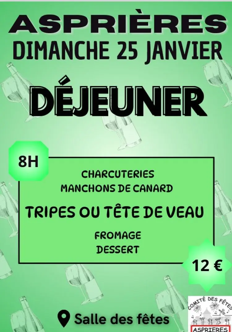 Déjeuner Tripoux à Asprières