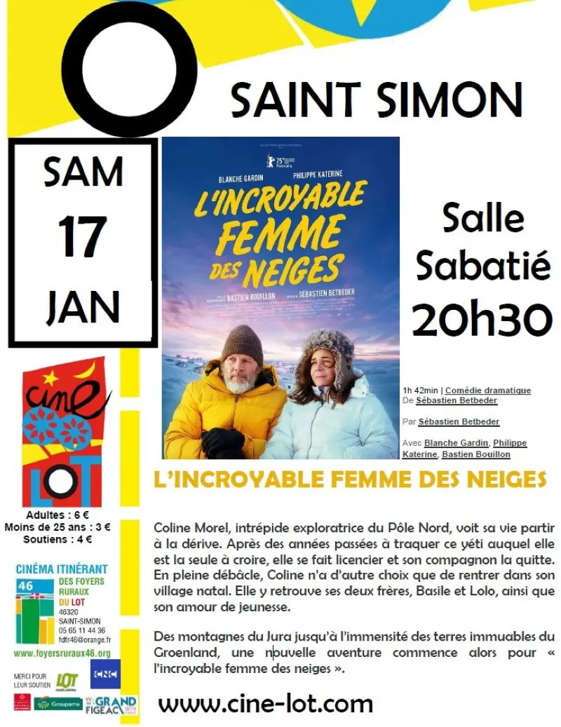 Ciné-Lot à Saint-Simon :  L'Incroyable Femme des neiges