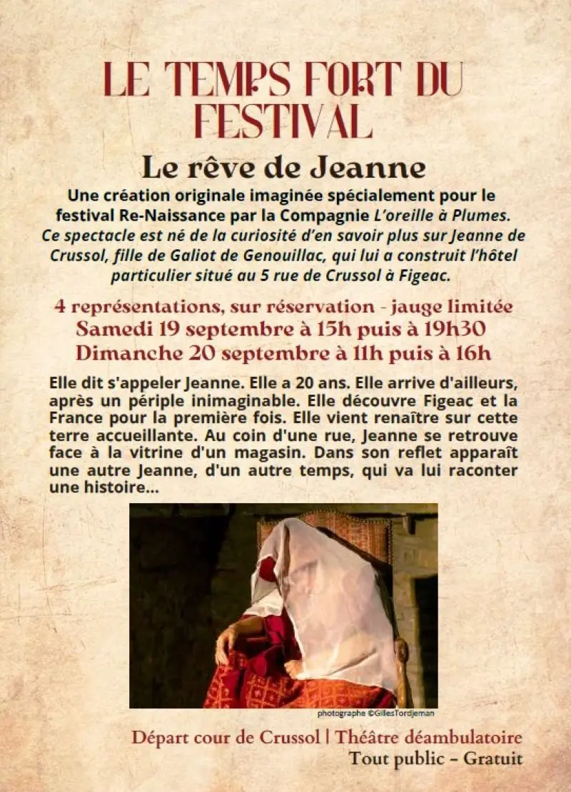 Le rêve de Jeanne, théâtre déambulatoire 1