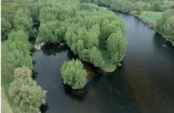 Vue aérienne de la couasne de Cabrette