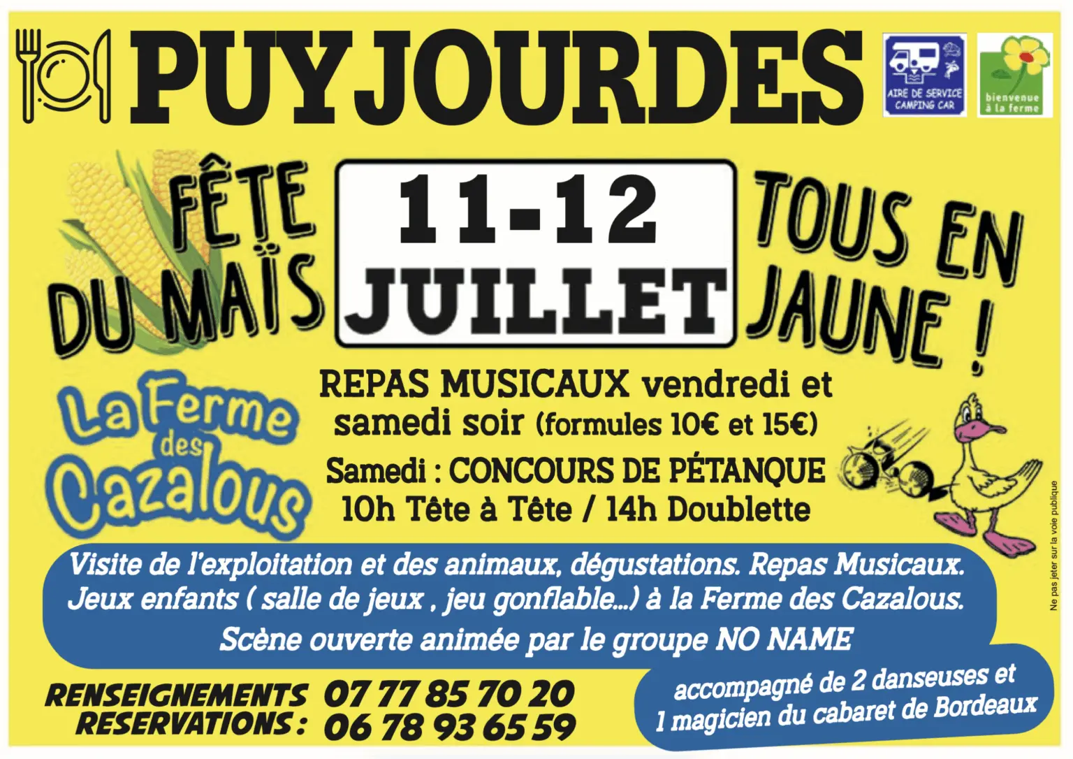 Fête du Maïs à Puyjourdes, tous en Jaune à la Ferme des Cazalous