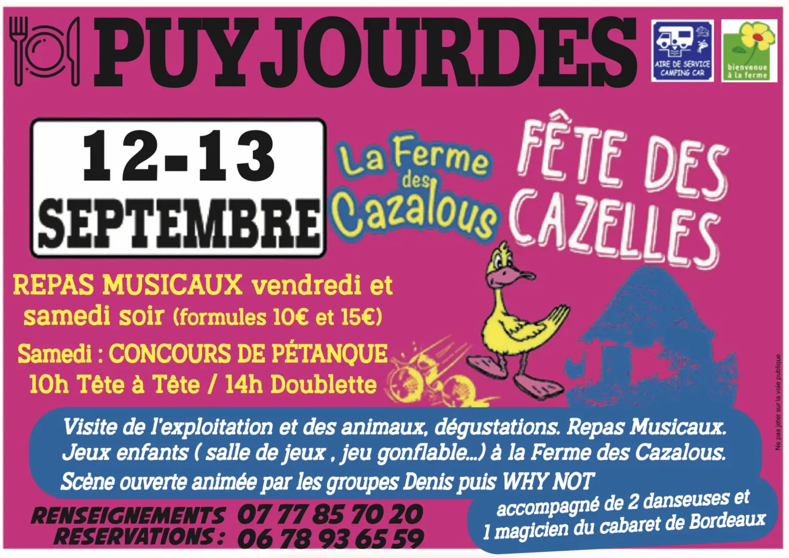 fête ferme des cazalous