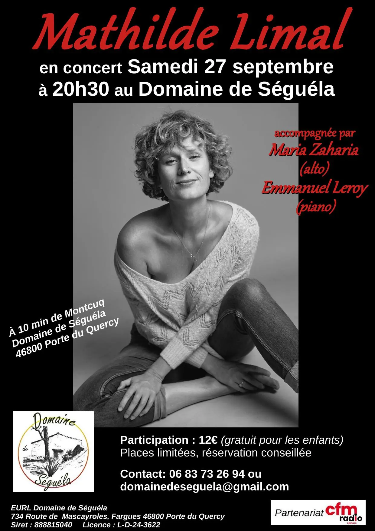 Concert Domaine du Segala 27 sept
