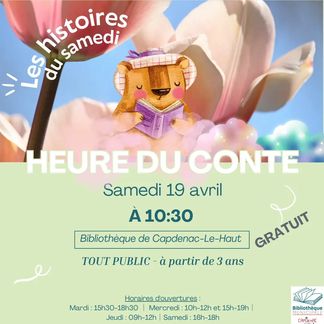 Les Histoires du samedi : l'heure du conte, bibliothèque de Capdenac-le-Haut