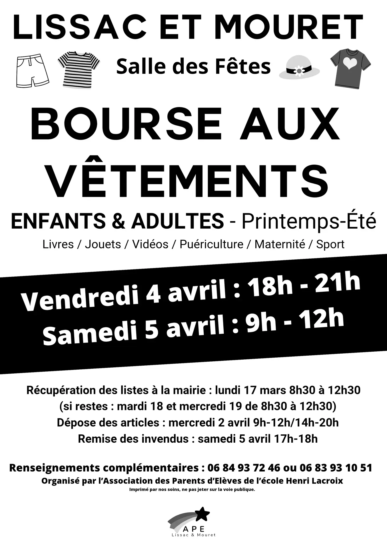 Affiche bourse aux vêtement